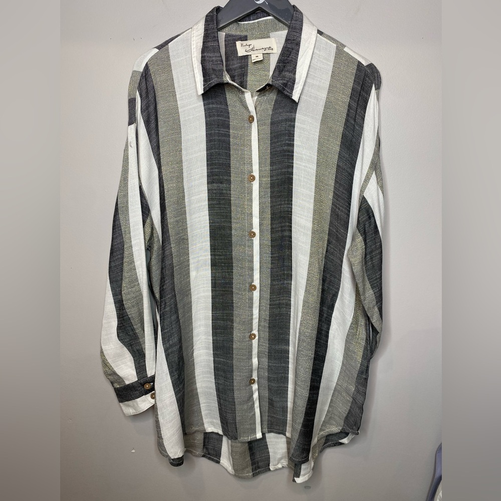 NWT 3 Piece Set Vintage Havana Metallic Stripe. - Picture 10 of 14